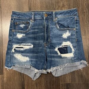 American Eagle Outfitters Ripped Blue Jean Shorts